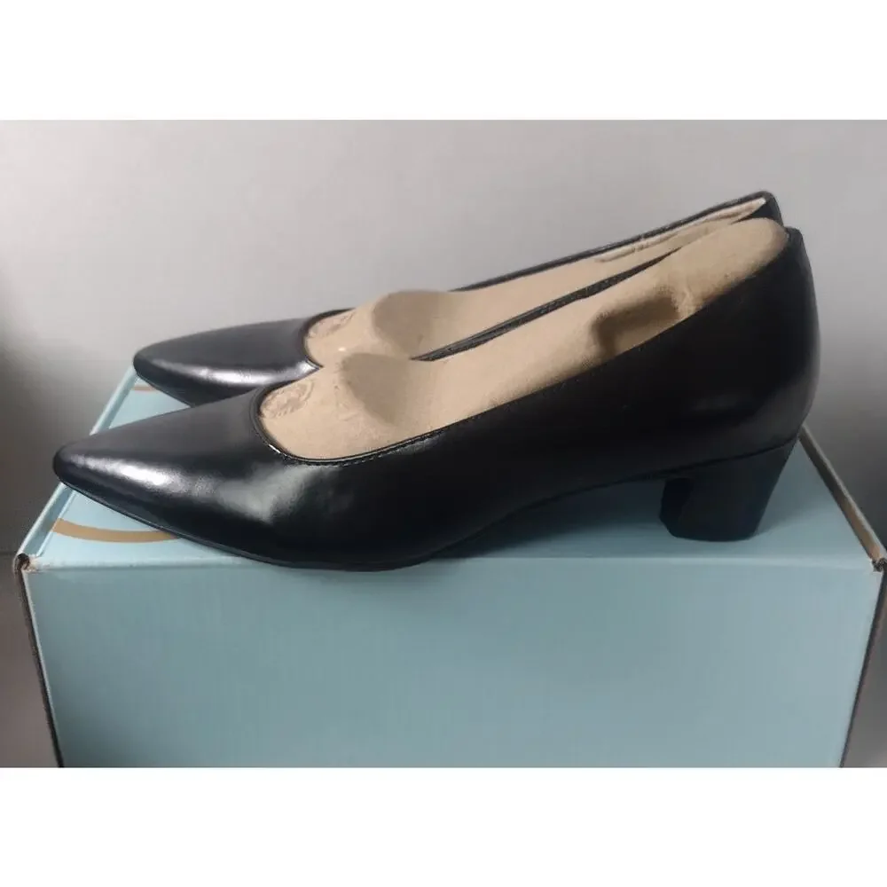 Lifestride Women's Minx Black Kitten Heel Pumps Size 8 M New With Box